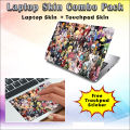 Anime Laptop Skin Protector Sticker Combo Pack(For 15.6 inch Laptops) With High Quality Matte Laminate Hp Asus Dell Lenovo MSI Free Trackpad Sticker. 