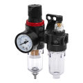 1/4" Air Compressor - Pneumatic Filter Regulator With Lubricator AFC-2000. 