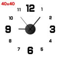 3D Mirror Wall Clock Modern Design Creative Acrylic Quartz Wall Clocks Stickers 40x40 / 50x50 / 40x120. 