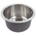 Mini Round Kitchen Sink Stainless Steel Bar Round Basin With Drainpipe ST. 