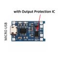18650 battery charger Lithium ion Li-ion battery charger with protection TP4056 module with protection Micro USB. 