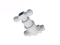 Motec Stop Tap / Conceal Valve 1/2'' Plastic T-handle Bathroom. 