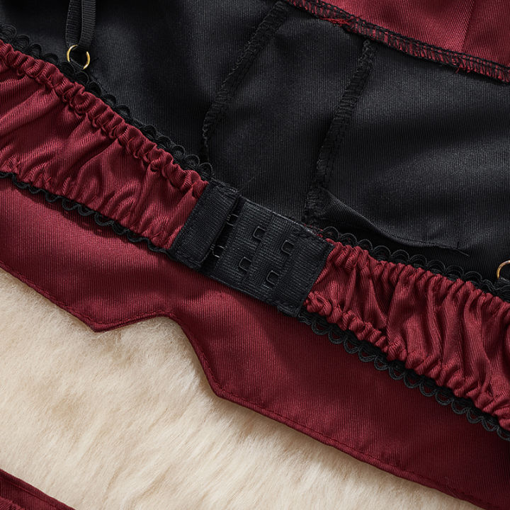 Bow%20Sleeveless%20Camisole%20Crop%20Top%20Lingerie%202-piece%20Set%20Pleated%20Skirt%20Short%20Red%20Hotsweet%20Cosplay%20Suits%20Women%20Clothing%20Y2K%20New%20-%20Image%204