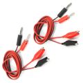 (VDZI) 8 Pcs Alligator Clip to Banana Plug Multimeter Test Lead Black Red 1M. 