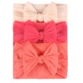 3Pcs Newborn Baby Headband Soft Bows Elastic Headbands Hair Band For Girls Solid Color Toddler Kids Turban Baby Hair Accessories. 