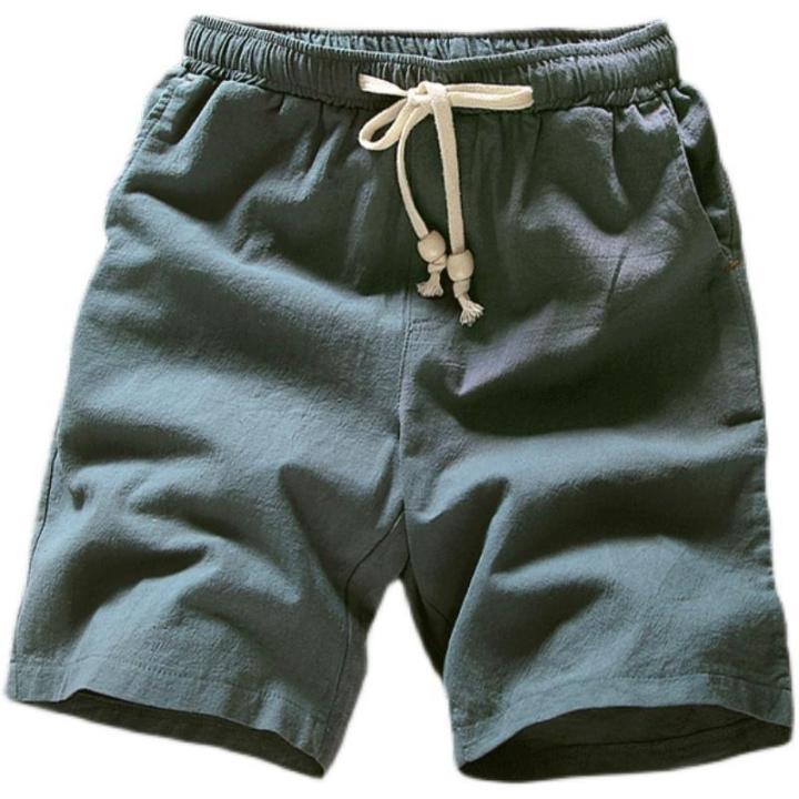 Linen%20Shorts%20Men's%20Summer%20plus%20Size%20Straight%20Beach%20Pants%20Loose%20Big%20Pants%20Japanese%20Style%20Thin%20Casual%20Cotton%20Linen%20Cropped%20Pants%20-%20Image%206