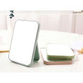 Folding bracket Makeup mirror Sleek Compact Portable Vanity mirror Lightweight Adjustable stand Single-sided mirror for Beauty. 