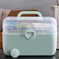 Large Capacity Family Medicine Organizer Box First Aid Kit Medicine Storage Container Outdoor Portable Emergency Folding Kit Box. 