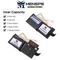 MENSPE Men Wallet Soft Leather Wallet Business Wallets High Quality Genuine Leather Coin Bag Zipper Multi-Card Position ID Credit Cards Holders Solid Color Travel Purses Coin Pouch. 