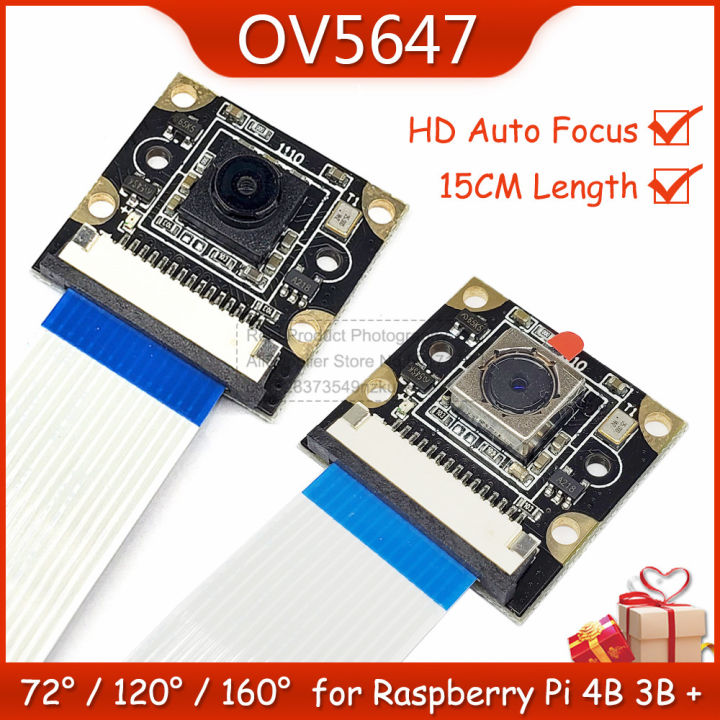 Ov5647 Camera Module For Raspberry Pi 4b 3b 3b 2b Hd 1080p 5 Million ...