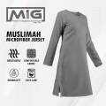 MIG Microfiber 160gsm Muslimah Jersey Crew Neck Long Sleeve Plain(FROM MALAYSIA). 