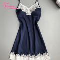 Muses Mall Women Padded V-Neck Lace Strappy Underwear Nightdress Home Sleepwear. 