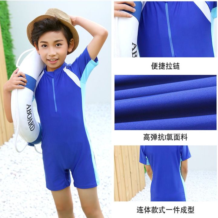 Swimming%20Swimwear%20Children's%20Sun%20Protection%20One-Piece%20Swimsuit%20Quick-Drying%20T-shirt%20One-Piece%20Rounded%20Swimsuit%20Hot%20Spring%20Bathing%20Suit%20-%20Image%205
