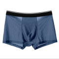 Men's Ice Silk Breathable Soft Boxer Shorts And Underpants Underwear Mesh Transparent Boxers Bulge Pouch Briefs Panties. 
