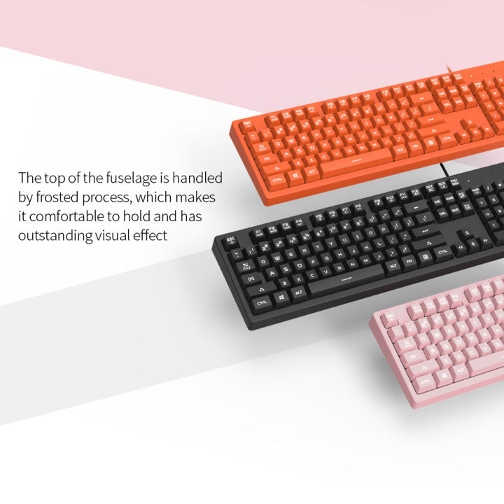 DSK100%20Wired%20Keyboard%20104%20Keys%20Office%20Gaming%20Keyboard%20Ergonomic%20Keyboard%20with%20Mechanical%20Hand%20Feel%20White%20Backlight%20Orange%20-%20Image%208