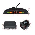 【WHITE】 Car Parktronic LED Parking Sensor With 4 Sensor Reverse Monitor Display. 