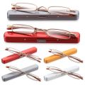 Light Weight Slim Small Metal Frame Eyewear Reading Glasses Vision Care Resin Lens. 