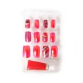 Women Beauty Nails Manicure Extension Tools Women Jewellery Artificial 12Pcs Nails Color Nail Tips Full Cover Girls Nails Acrylic Ballerina Fake Nails Tip DIY. 