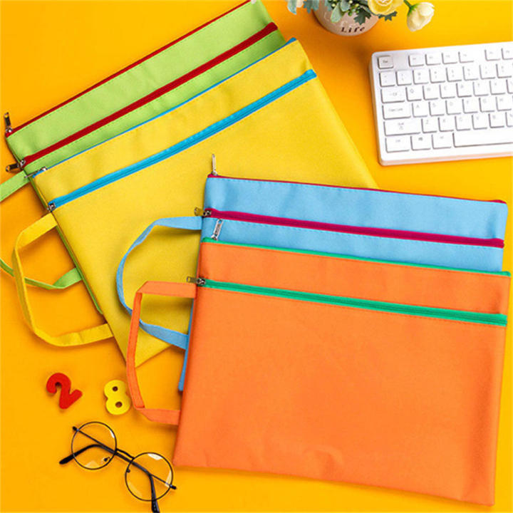 Colorful%20Double%20Layer%20canvas%20Cloth%20Zipper%20Paper%20File%20Folder%20Book%20Pencil%20Pen%20Case%20Bag%20File%20Document%20Bags%20-%20Image%202