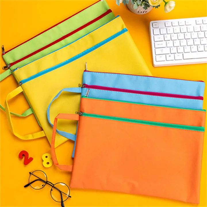 Colorful%20Zipper%20Bag%20Cloth%20Zipper%20File%20Bag%20Canvas%20Cloth%20Zipper%20Bag%20Colorful%20Double%20Layer%20File%20Folder%20Zipper%20Paper%20File%20Bag%20-%20Image%202