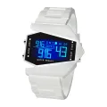 【Miga Plaza】Flashlight Fashion  Sport Watch For Boys Aircraft Shape LED Watch For kids Digital Bomber Unisex Men's Watch. 