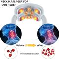 Smart Neck Cervical Massager Portable Electric Shoulder Neck Massage Instrument Relax Tense Neck Muscle Heating Relieve Pain. 