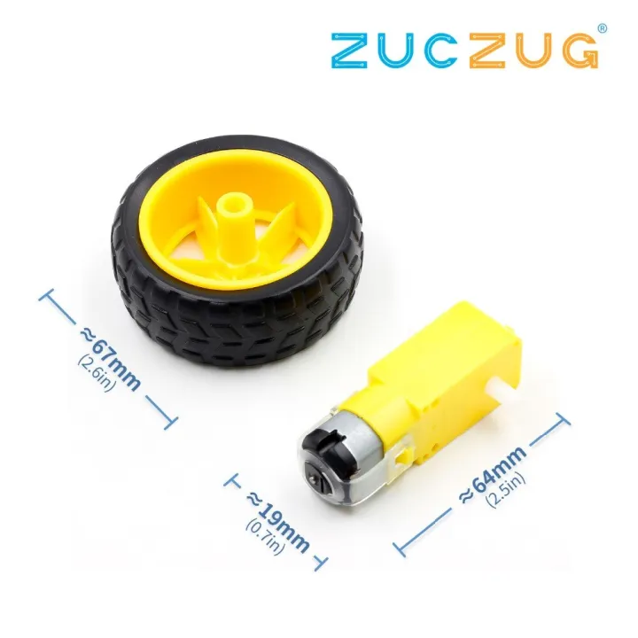 【VA VA VOOM】Motor Smart Car Gear Motor Diy Kit Wheels Smart Car Chassis Motor Robot Control Car Gear Motor