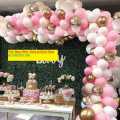 100 Pcs Pink Gold White Balloon Garland Arch Accessories( Only Balloons ), for Pink Theme Party Decoration, Weddings, Baby Shower, Birthday Graduation Anniversary Bachelorette Party Background Decorations Party Supplies  or Arch Décor - Helium Quality. 