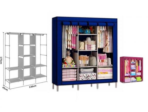 3%20Door%20Storage%20Wardrobe%20Foldable%20and%20Movable%20Cloth/Fabric%20Wardrobe%20with%20Zip%20Up%20Collapsible%20Cupboard%20Model%2088130%20-%20Image%203