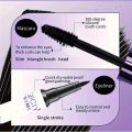 Cyion 2-in-1 Mascara & Eyeliner Set - Quick-Dry, Waterproof, Long-Lasting 24 Hours, Volumizing & Lengthening with Silicone Brush, Triangular Applicator, for All Skin Types, Black. 