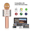 Wireless Handheld Bluetooth Audio Recording and Karaoke Microphone with Speaker. 