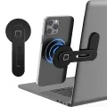 HXSJ Magnetic Phone Holder for Laptop, Adjustable Desktop Monitor Laptop Phone Side Mount,Foldable Computer Monitor Expansion Bracket. 