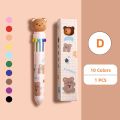 RHS Online 10 Colors Cartoon Ball Pen Art Marker Colorful Ballpoint Pens Diary Journal Drawing Pens. 
