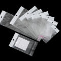 100PcsTransparent Self Adhesive Seal Plastic Storage Bag OPP Pack Bag With Hang Hole Retail Packaging Pouch. 
