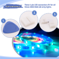 LED Strip Connector 4 Pin 10mm Solderless RGB Light Strip Connector for 5050 SMD - Gapless Connectors,L Shape Connectors. 