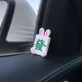 Car Aromatherapy Mahjong Fortune Rabbit Air Outlet Fragrance Fragrant Stone Car Interior Decoration Decoration Ointment Ornament Decoration. 