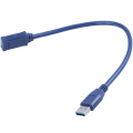 10X Blue USB 3.0 Male to Male F/M Type A Connector Extension Cable 30cm. 