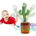 Cactus Rechargeable Dancing Singing Talking Cactus Plush Toy Electric 120 Songs Dance And Twist Luminous Recording Learning To Speak Lighting Tongue. 