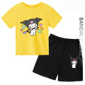 Fashion Cute Cartoon Kuromi Children's T-Shirt Kawaii Summer Tees Loose Short Sleeve Women Y2k Tops Boy Girl Shirts. 