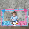 Chicinlife Boy Or Girl Photo Booth Frame Prop Birthday Party Baby Shower Photobooth Props Gender Reveal Decoration. 