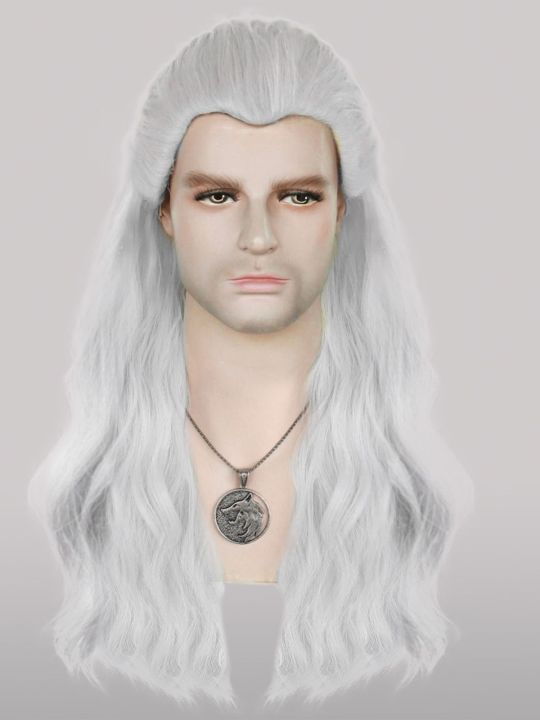 The%20Witcher%203:%20Wild%20Hunt%20Synthetic%20Hair%20Long%20Silver%20White%20Wavy%20Men'S%20Geralt%20Cosplay%20Wig%20for%20Halloween%20Christmas%20School%20-%20Image%207