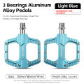 WEST BIKING 3 Bearings Aluminum Alloy Bicycle Pedals Mountain Road Bicycle Pedals Steel Shafts Anti-skid Bicycle Accessories. 