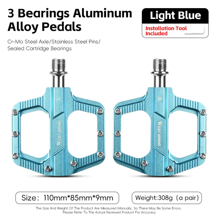 WEST%20BIKING%203%20Bearings%20Aluminum%20Alloy%20Bicycle%20Pedals%20Mountain%20Road%20Bicycle%20Pedals%20Steel%20Shafts%20Anti-skid%20Bicycle%20Accessories%20-%20Image%209
