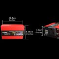 200W Car Power Inverter Dc 12V To Ac 220V Converter Dual Usb Charger Adapter Car Power Booster - Red. 