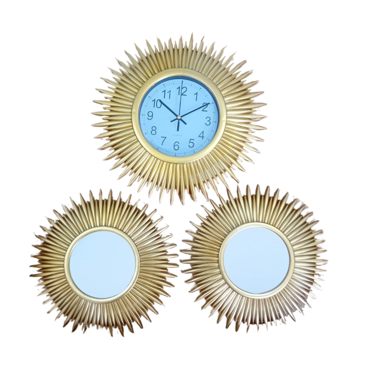 Elegant%20Gold%20Ring%20Wall%20Clock%20with%20Dual%20Mirrors%20-%203-Piece%20Set%20-%20Image%203