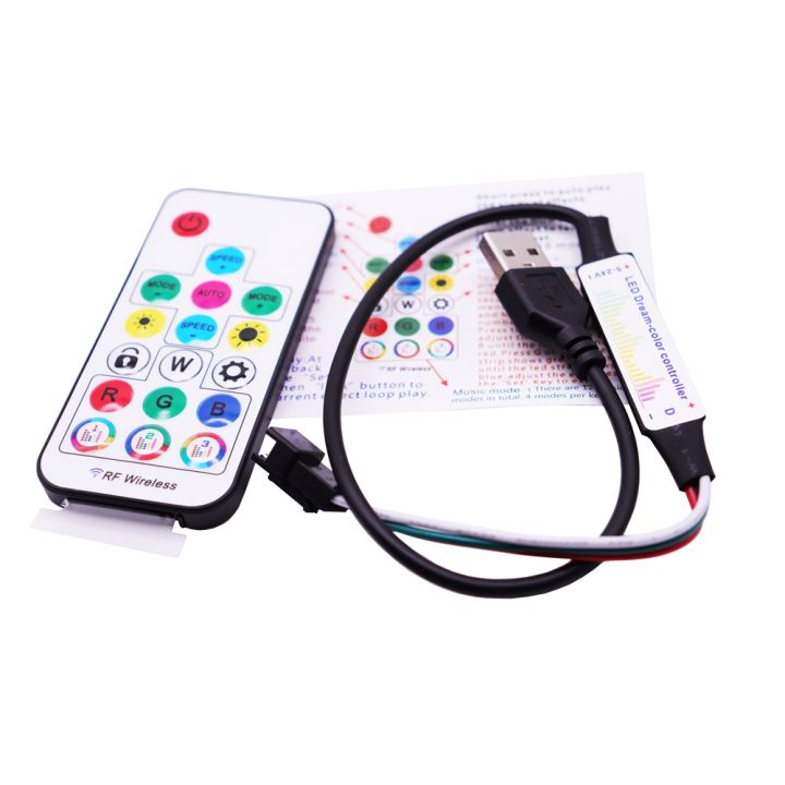 WS2811%20WS2812B%20Led%20Pixels%20Strip%20Light%20Controller%20WS2812%20USB/DC%20MINI%203Keys%20RF%2014/17/21Keys%20Led%20Tape%20Remote%20Controller%20DC5-24V%20-%20Image%202