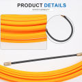 5M-50M 3MM Glass Fiber Cable Pusher Puller Fish Belt Cable Glass Fiber Fish Belt Reel Puller Metal Wall Wire Conduit. 