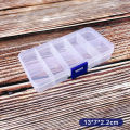 10/15/24 Grids Compartment Transparent Container Box Jewelry Packing Plastic Box MJK. 