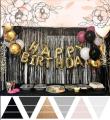 Birthday Black Foil Curtain Fringe Party Backdrops Balloon. 