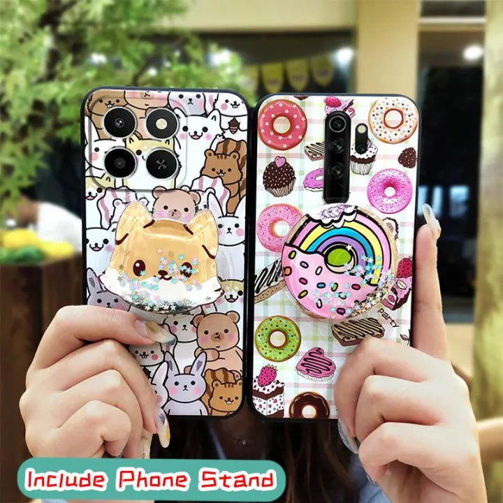 Rotatable%20stand%20Back%20Cover%20Phone%20Case%20For%20Honor%20X6c%20Quicksand%20cute%20Anti-knock%20Dirt-resistant%20Simplicity%20Cartoon%20TPU%20-%20Image%204